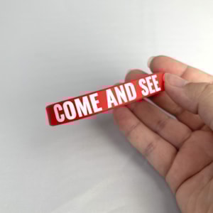 Segunda imagem do produto Pulseira de Silicone Come And See | Vermelha