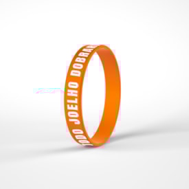 Pulseira de Silicone Laranja | Todo Joelho Se Dobrará
