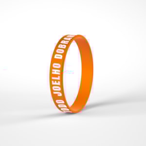 Pulseira de Silicone Laranja | Todo Joelho Se Dobrará