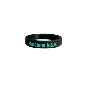 Pulseira de Silicone Maratone Jesus | Preta