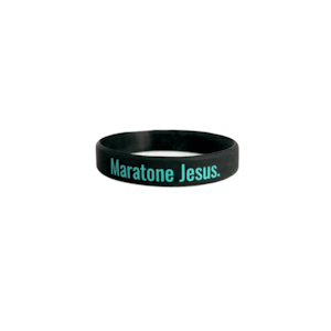 Pulseira de Silicone Maratone Jesus | Preta