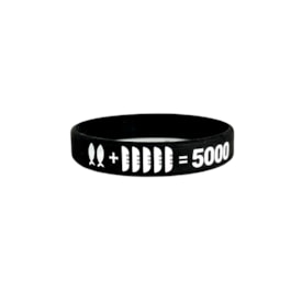 Pulseira de Silicone The Chosen 2+5=5000 | Preta