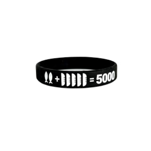 Pulseira de Silicone The Chosen 2+5=5000 | Preta