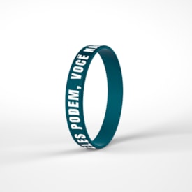 Pulseira de Silicone Verde Petróleo | Eles Podem, Você Não