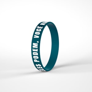 Pulseira de Silicone Verde Petróleo | Eles Podem, Você Não