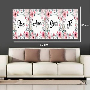 Quadro Canvas Personalizado A4 | Flores Rosa