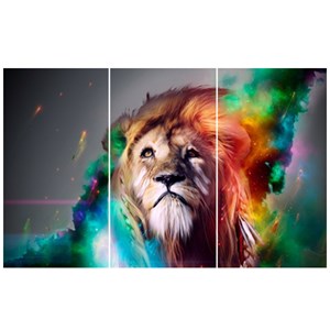 Quadro Canvas Personalizado A4 | Leão Aquarela