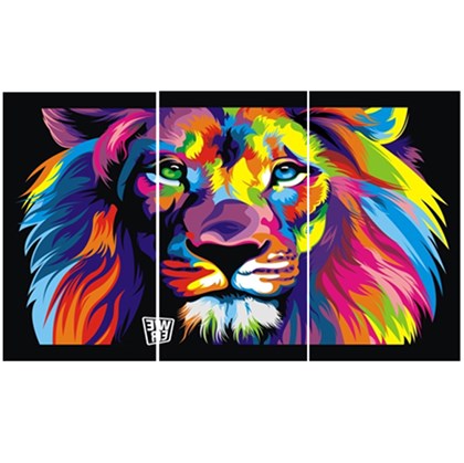 Quadro Canvas Personalizado A4 | Lion Color