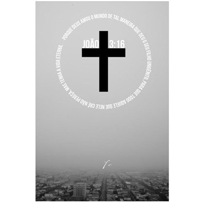 Quadro Decorativo Personalizado A4 | Cruz João 3:16