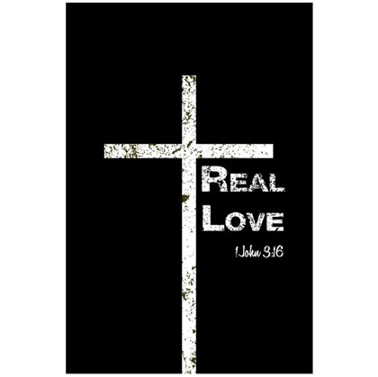 Quadro Decorativo Personalizado A4 | Cruz Real Love