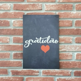 Quadro MDF Gratidão | A4 | UV