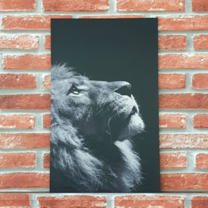 Quadro MDF Leão PB Face Retrato| A3 | UV