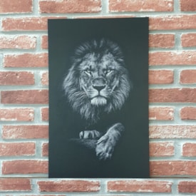 Quadro MDF Leão Soberano PB | A3 | UV