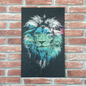 Quadro MDF Leão Universo Cores | A3 | UV