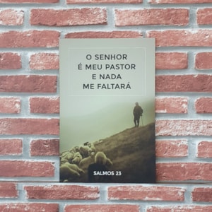 Quadro MDF O Senhor é o Meu Pastor Campo | A4 | UV