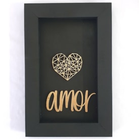 Quadro  Moldura  Amor | Dourado
