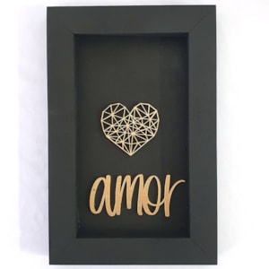 Quadro  Moldura  Amor | Dourado