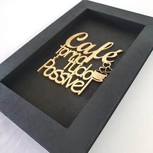 Quadro Moldura  Café | Dourado