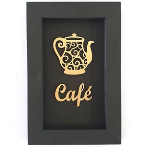 Quadro Moldura  Café | Dourado