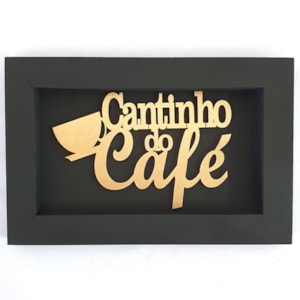 Quadro Moldura Cantinho do Café| Dourado