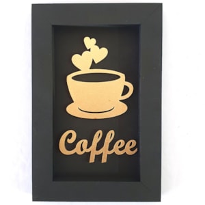 Quadro Moldura  Coffee | Dourado