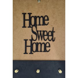 Quadro Porta Chaves | Home Sweet Home 2 | Preto