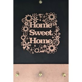 Quadro Porta Chaves | Home Sweet Home | Rosê