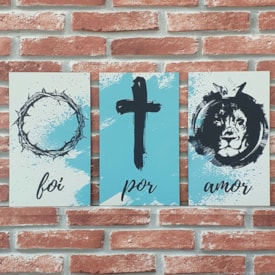 Quadros Mosaico MDF Foi Por Amor | A5 | UV