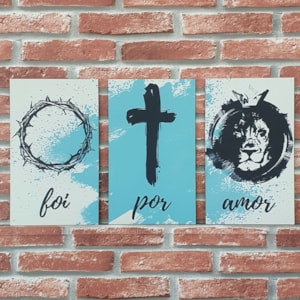 Quadros Mosaico MDF Foi Por Amor | A5 | UV