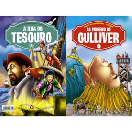 Revista em Quadrinhos 2 em 1 | A Ilha do Tesouro e As Viagens de Gulliver