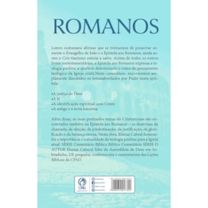 Segunda imagem do produto Romanos | O Evangelho da Justiça de Deus | Elienai Cabral