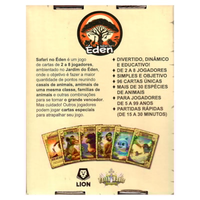 Segunda imagem do produto Safari no Éden | Jogo De Cartas | Livreto
