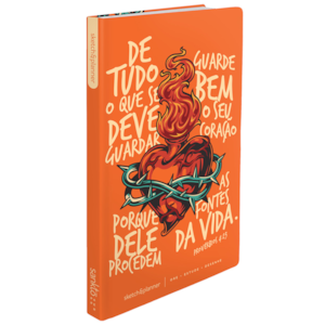 Sketch e Planner | Capa Brochura Coração em Chamas