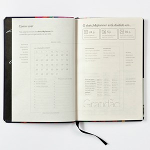 Sketch e Planner | Capa Brochura Coração Listrado