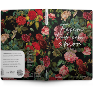 Segunda imagem do produto Sketch e Planner | Capa Brochura Jardim de Rosas