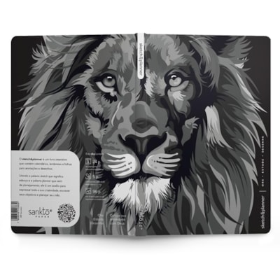 Segunda imagem do produto Sketch & Planner | Lion Colors Black & White