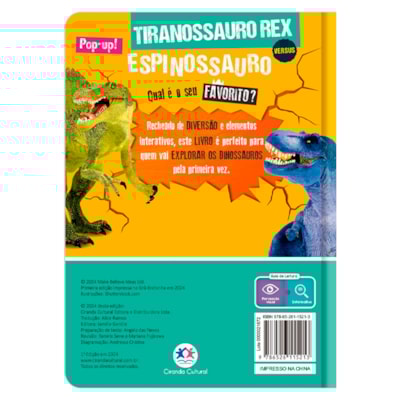 Segunda imagem do produto Tiranossauro Rex Versus Espinossauro | Pop-Up!