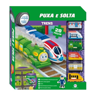 Trens | Livro De Atividades + Quebra-Cabeça | 3 A 5 Anos