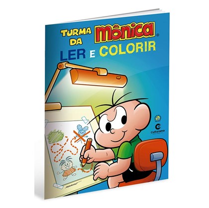 Turma da Mônica | Ler e Colorir | Brochura Azul Gigante