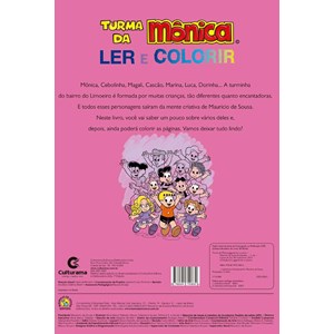 Turma da Mônica | Ler e Colorir | Brochura Rosa Gigante