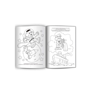 Segunda imagem do produto Turma da Mônica | Ler e colorir | Brochura Verde Gigante