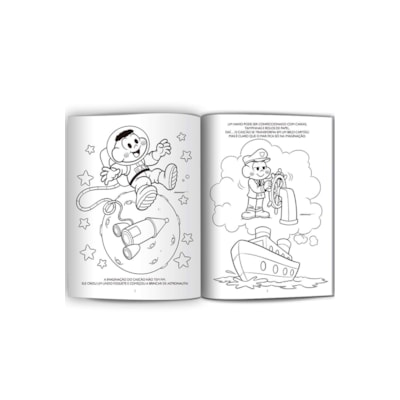 Segunda imagem do produto Turma da Mônica | Ler e colorir | Brochura Verde Gigante