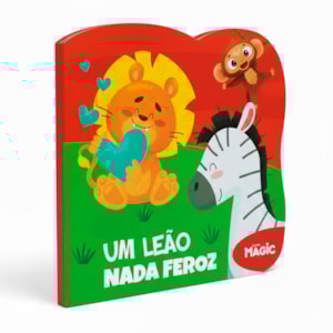 Um Leão Nada Feroz  | Livros Magic | Cartonado Recortado