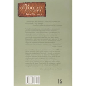 Segunda imagem do produto Uma Ortodoxia Generosa | Brian McLaren