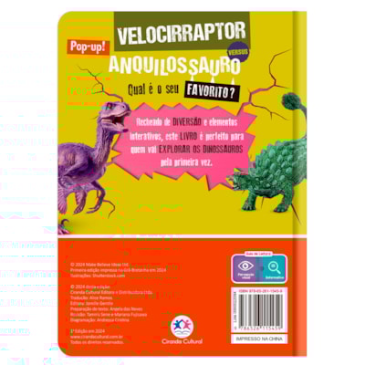 Segunda imagem do produto Velocirraptor Versus Anquilossauro | Pop-Up!